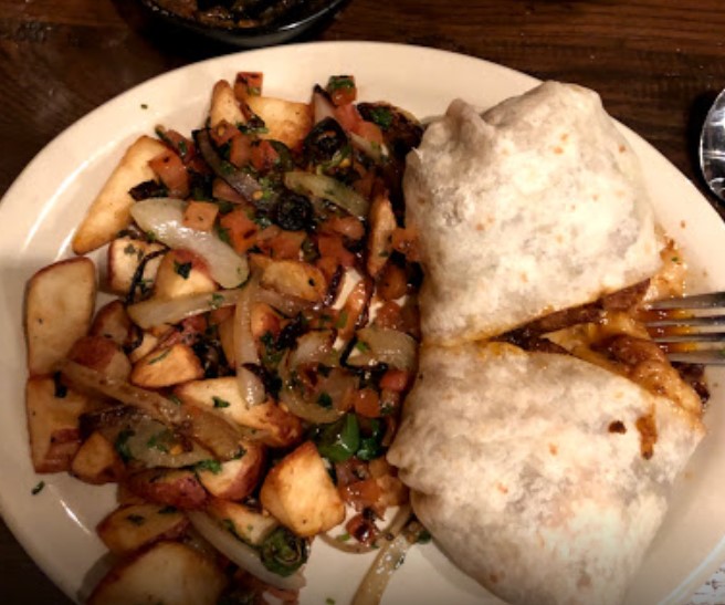 burrito and side